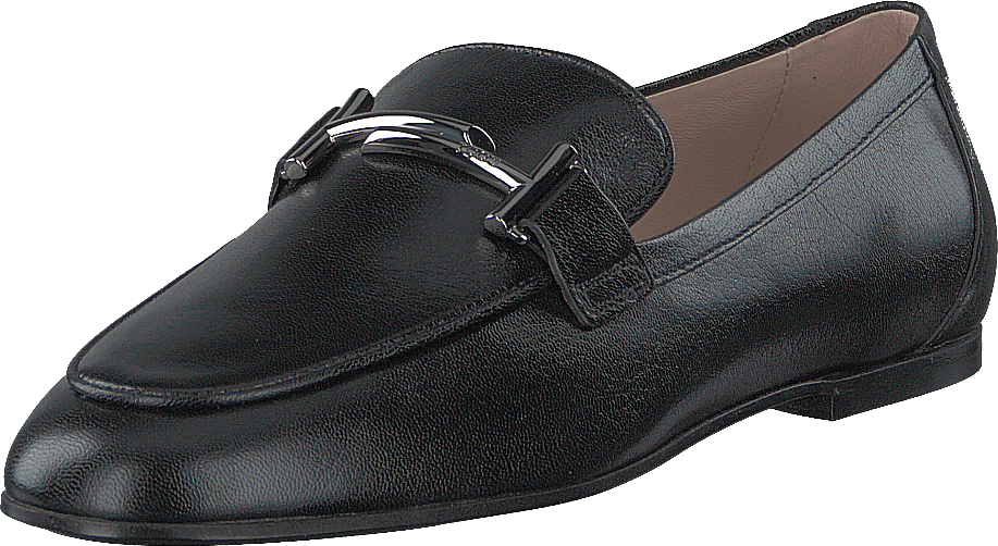 Double T Leather Loafers Nero