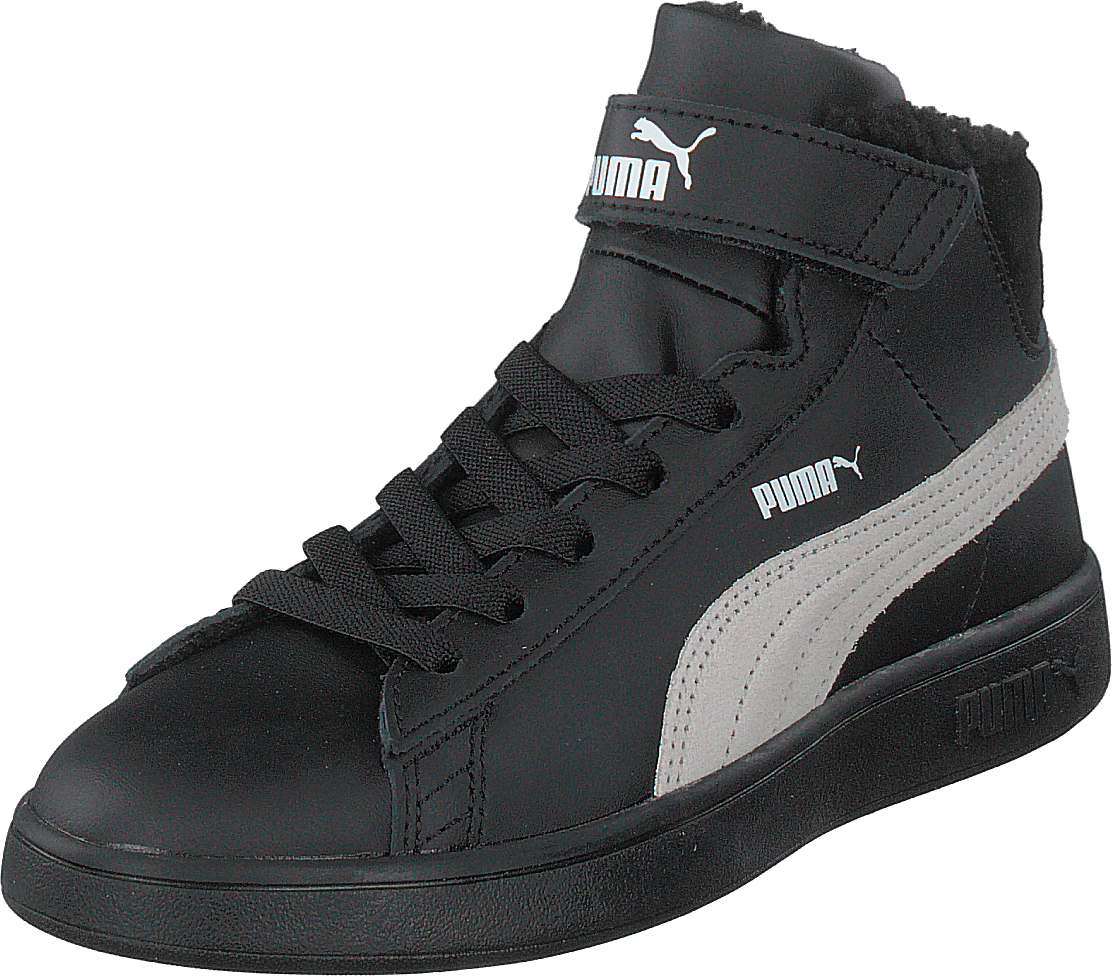 Puma Smash V2 Mid L Fur Ps Puma Black-whisper White - Bild 3