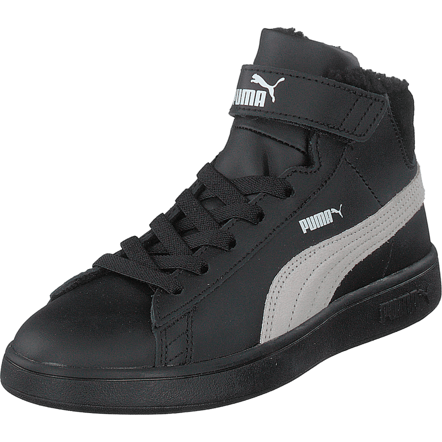 Puma Smash V2 Mid L Fur Ps Puma Black-whisper White - Bild 3