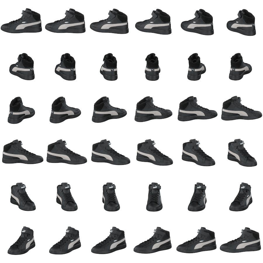 Puma Smash V2 Mid L Fur Ps Puma Black-whisper White - Bild 8