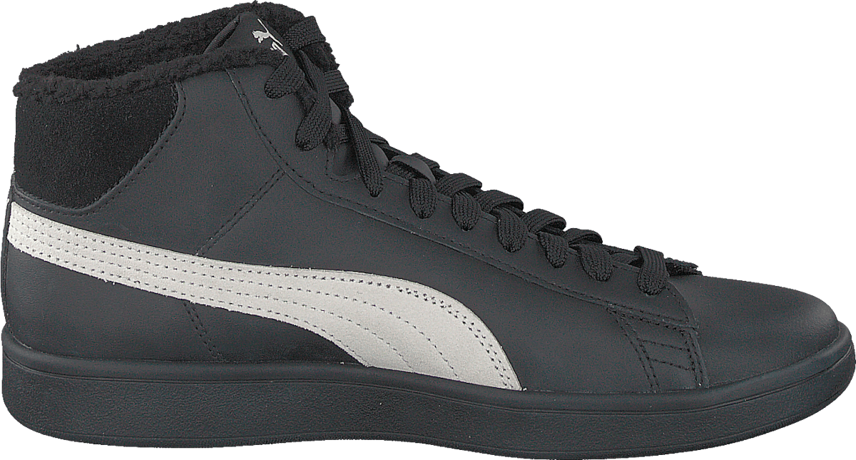 Puma Smash V2 Mid L Fur Jr Puma Black-whisper White