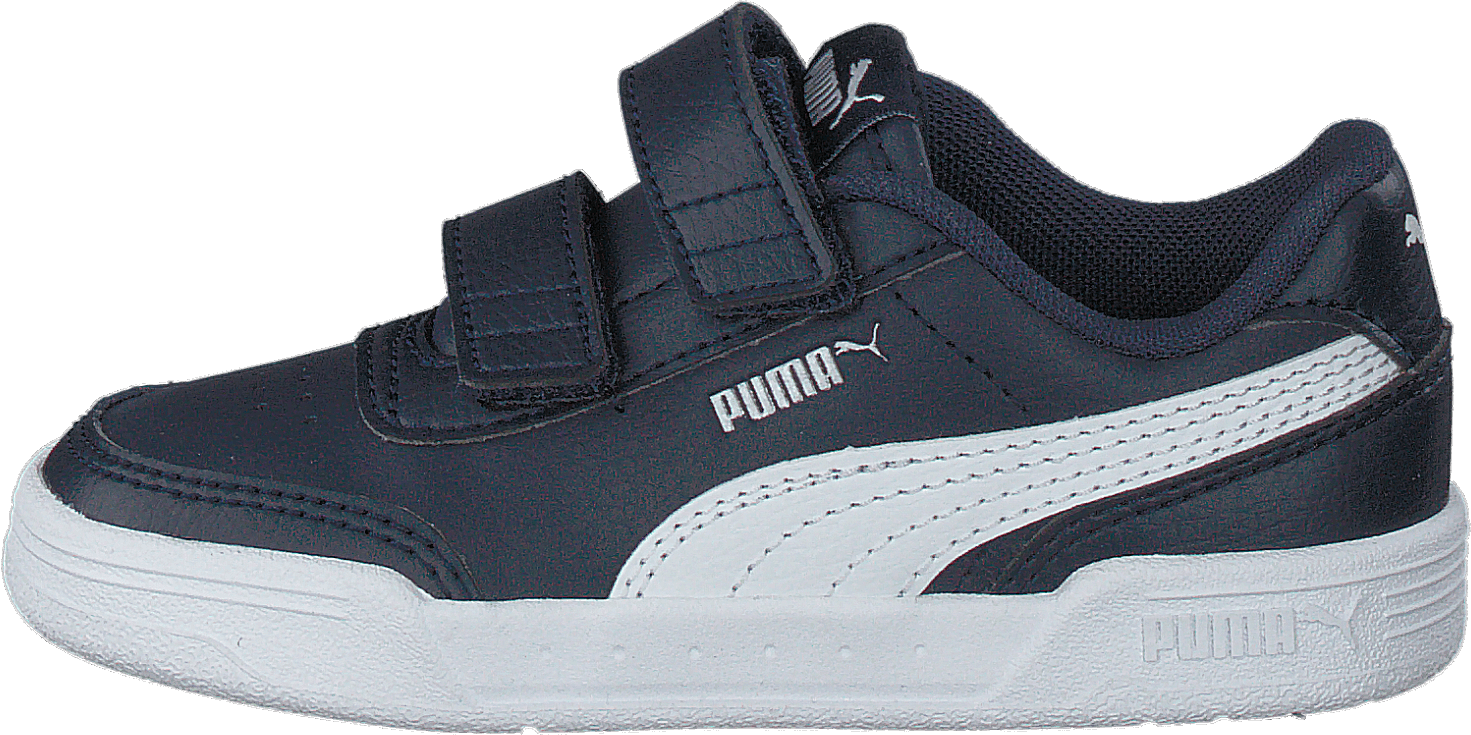 Caracal V Inf Peacoat-puma White-puma Silver, Unisex, Shoes, Trainers, Sneakers, Silver/Turquoise/Blue, UK K 4,5