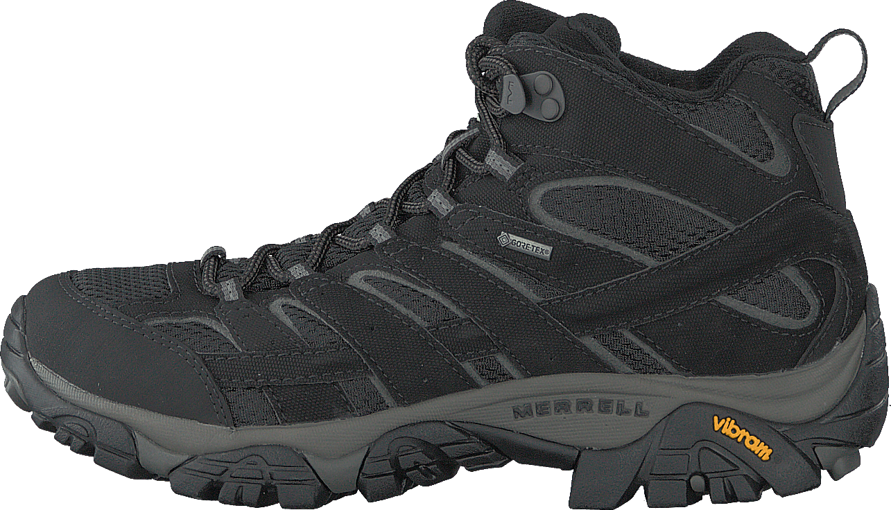 Moab 2 Mid Gtx Black, Female, Skor, Sneakers, sportskor, Grå/Svart, EU 38