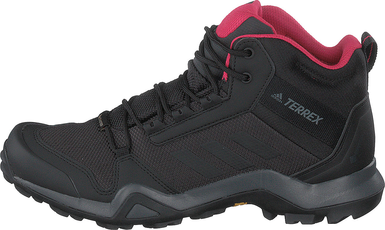Terrex Ax3 Mid Gtx W Carbon/core Black/active Pink, Female, Schoenen, Laarzen, sportschoenen, Zwart, EU 40