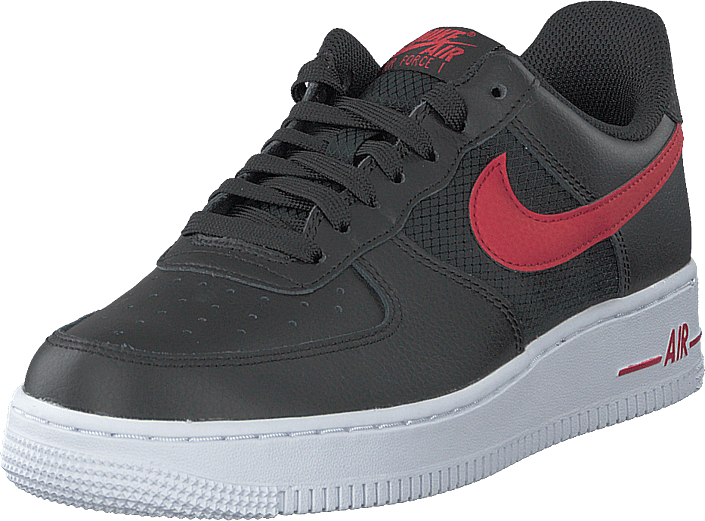 air force 1 black white red