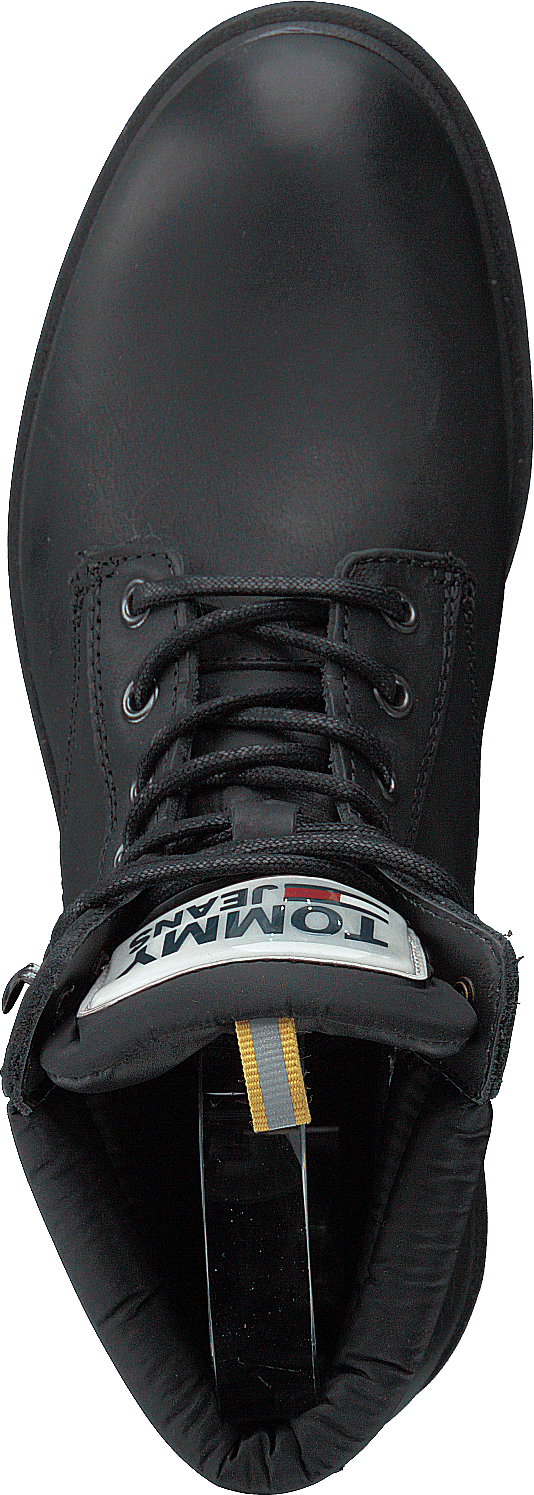 Casual Leather Boot Black