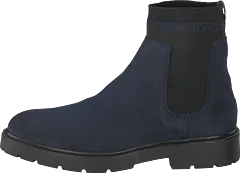 Tommy Hilfiger - Suede Cleated Chelsea Cki Midnight