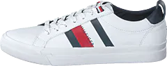 Tommy Hilfiger - Flag Detail Leather White