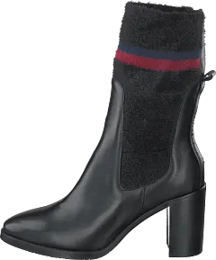 Tommy Hilfiger - Cosy High Heel Leather Black