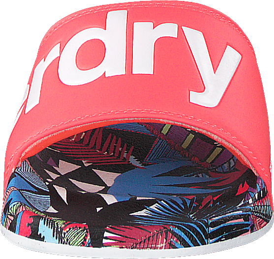 Superdry Beach Slide Fluro Coral/tropical