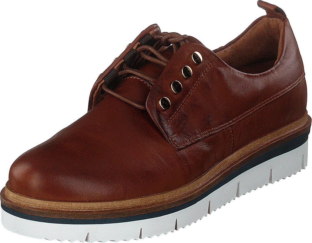 Biastella Leather Laced Shoe Cognac