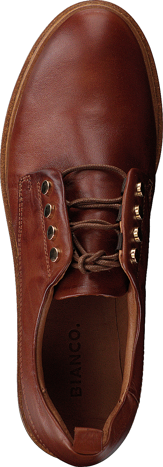 Biastella Leather Laced Shoe Cognac