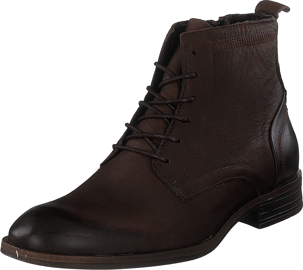 Biabyron Leather Lace Up Boot Dark Brown