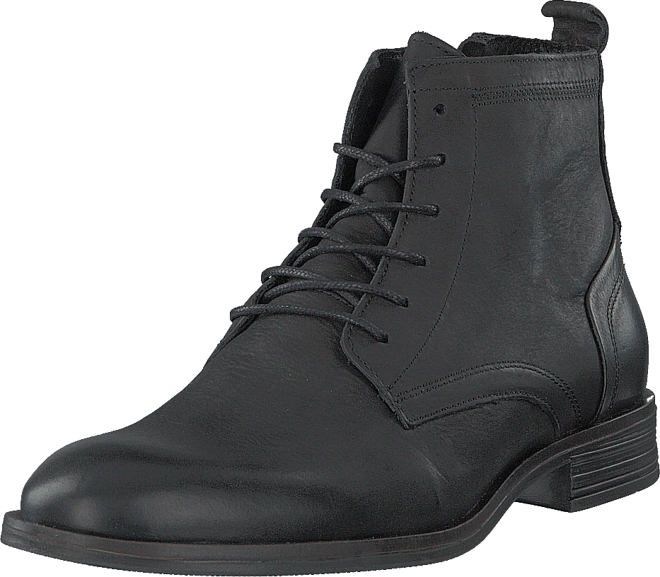 Biabyron Leather Lace Up Boot Black