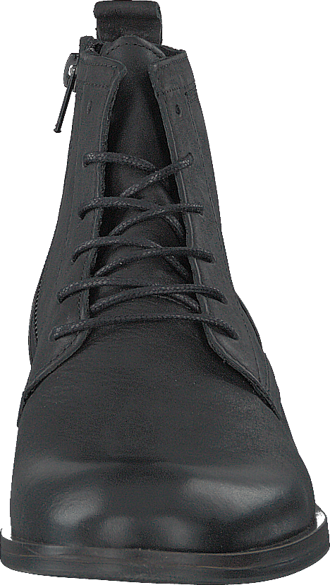 Biabyron Leather Lace Up Boot Black