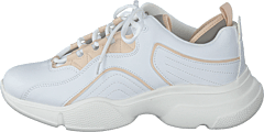 NA-KD - Loop Lacing Trainers White/nude