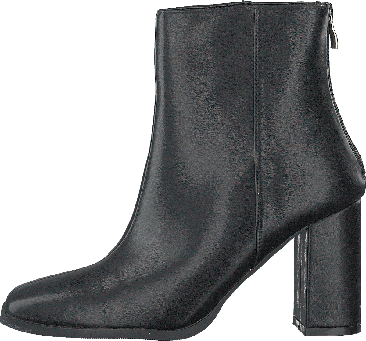 Squared Front Ankle Boots Black