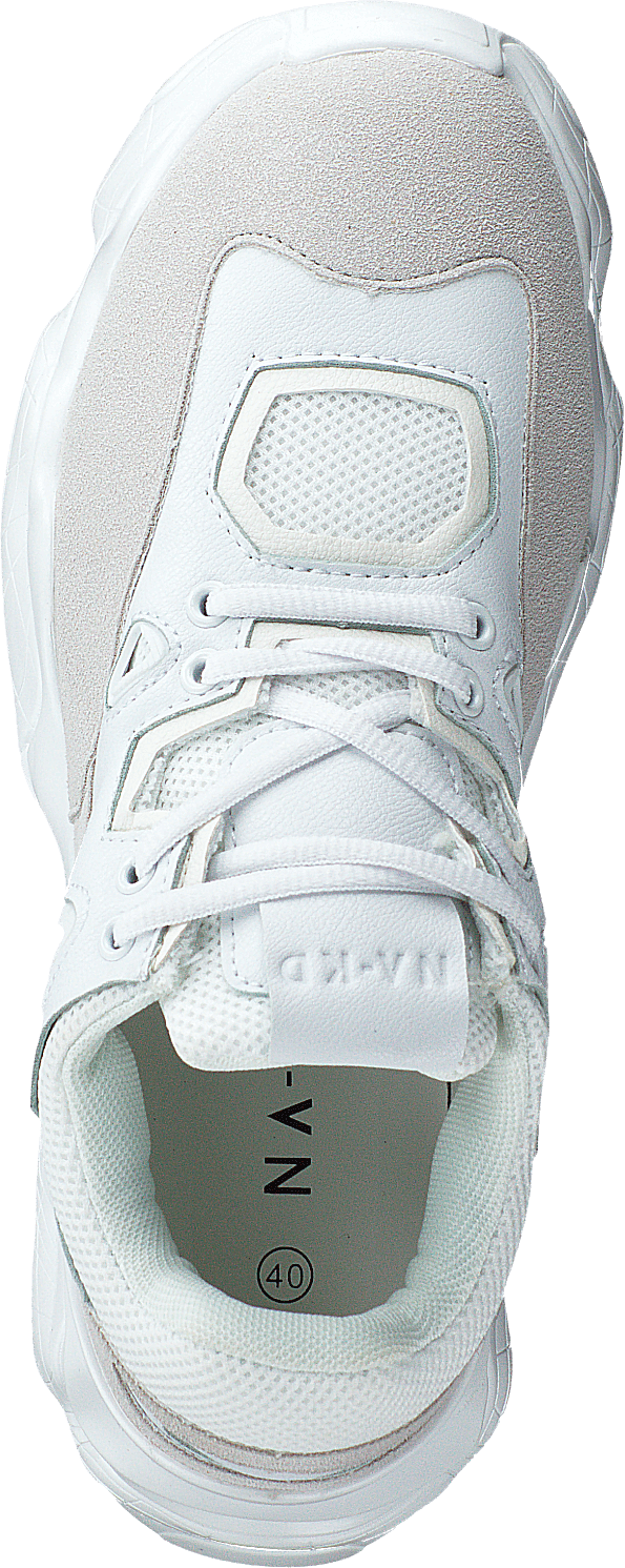 Chunky Graphic Sole Trainers White
