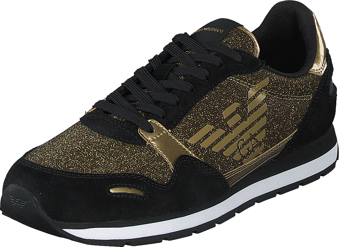 Lace Up Sneaker 00482 Black+gold
