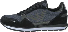 Emporio Armani - Lace Up Sneaker E593 Black+gunmetal