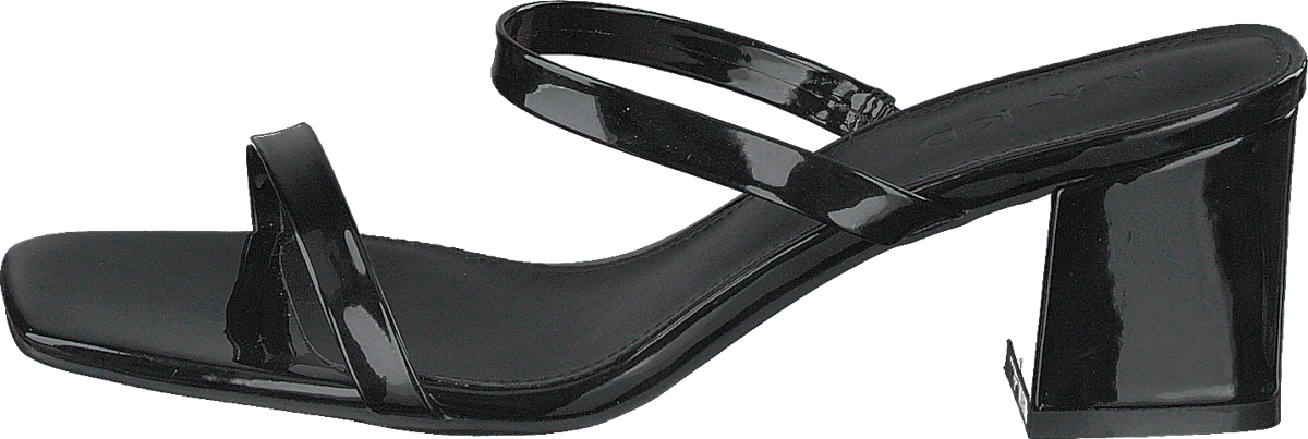 Squared Two Strap Sandals Black