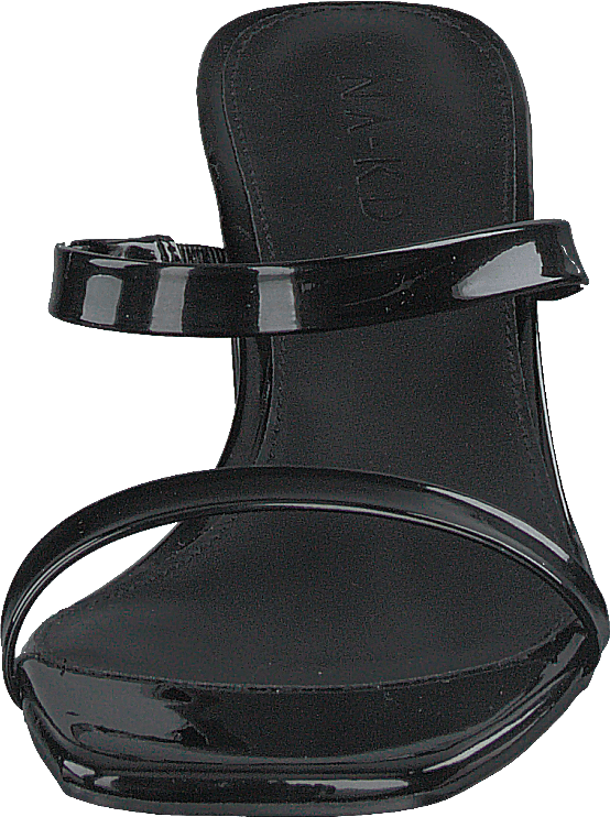 Squared Two Strap Sandals Black