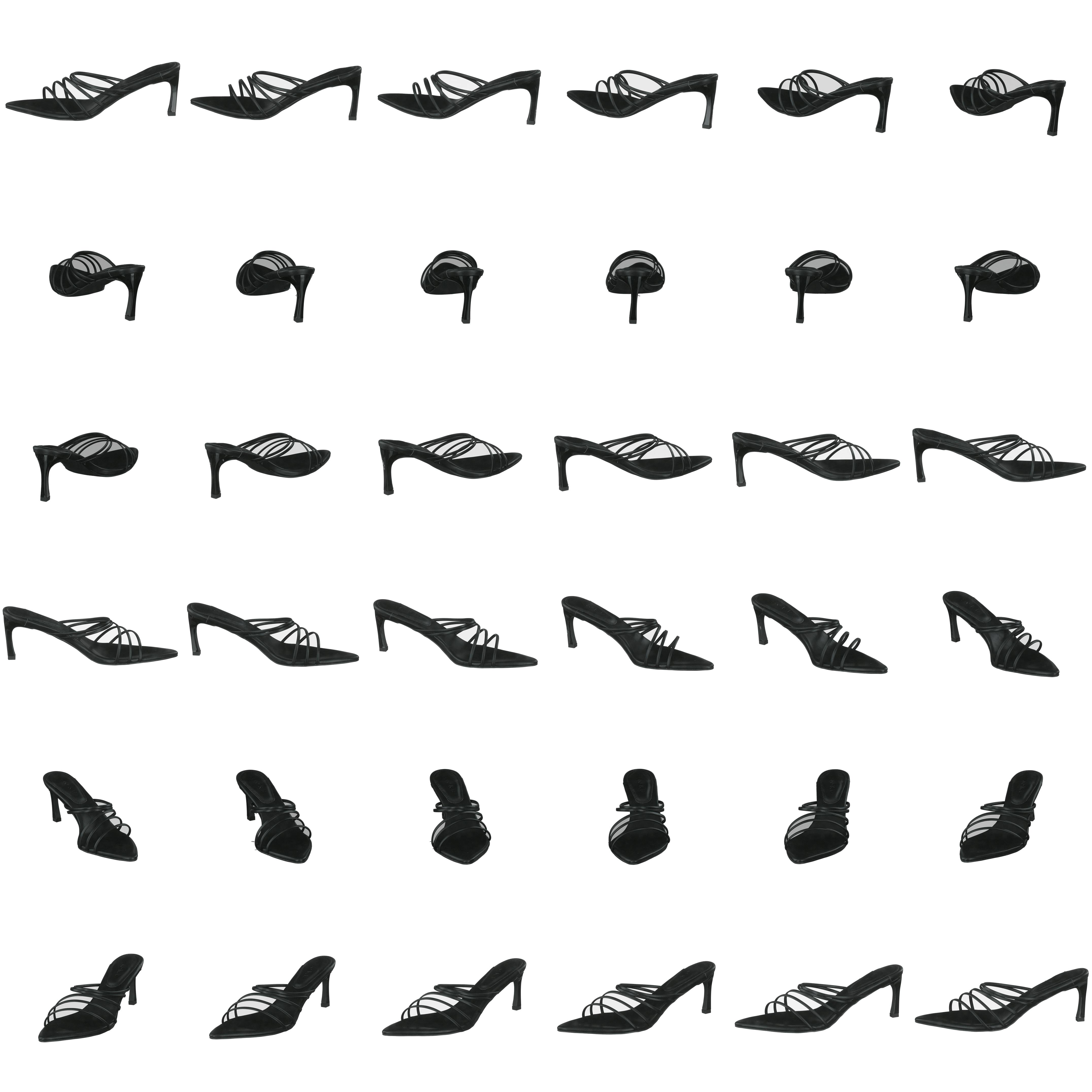 Strappy Pointy Sandals Black - Bild 8