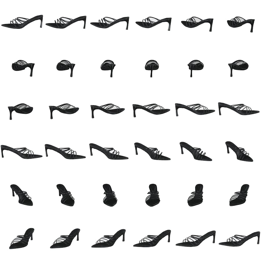 Strappy Pointy Sandals Black - Bild 8