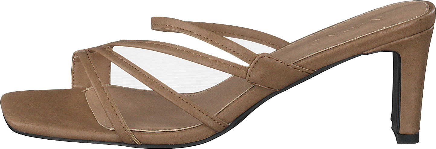 Squared Strappy Sandals Beige