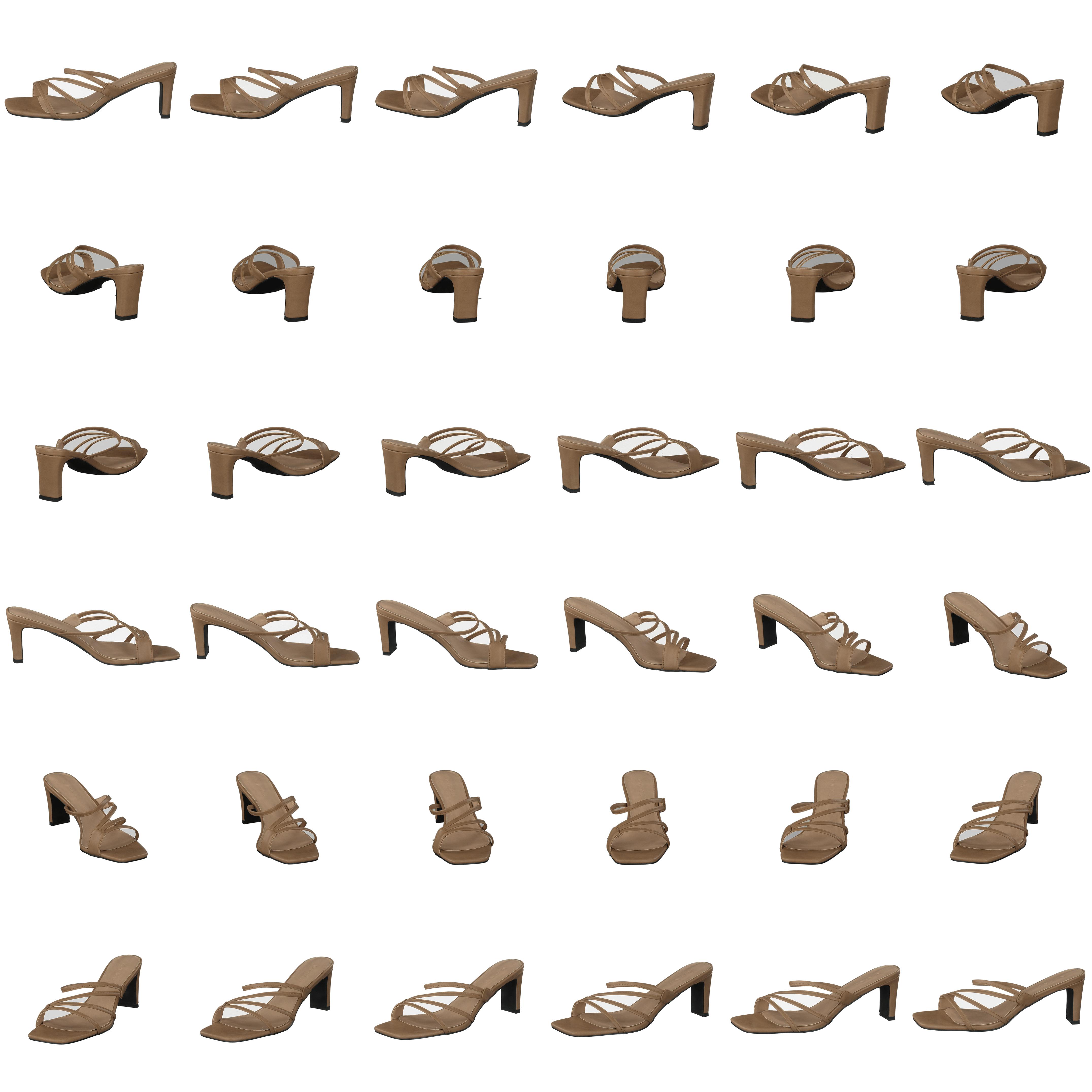 Squared Strappy Sandals Beige - Bild 8