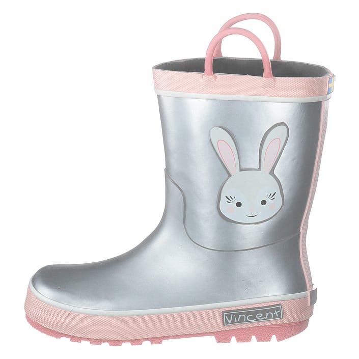 Rabbit Silver Pink Silver/pink, Unisex, Chaussures, Bottes hautes et Bottines, bottes en caoutchouc, Rose/Argenté, EU 25
