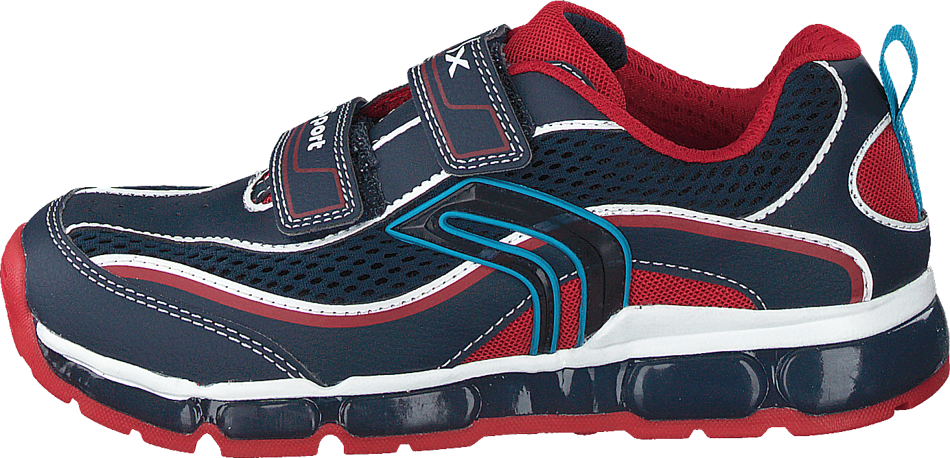 J Android Boy Navy/red, Unisex, Topánky, Tenisky, športové topánky, Modrá, EU 35