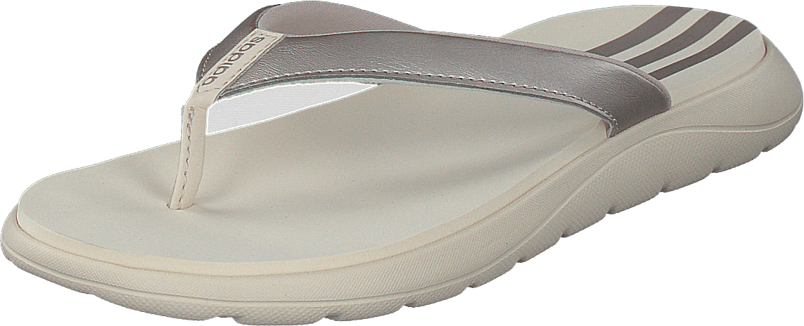 Comfort Flip Flop Platin Met./linen/linen