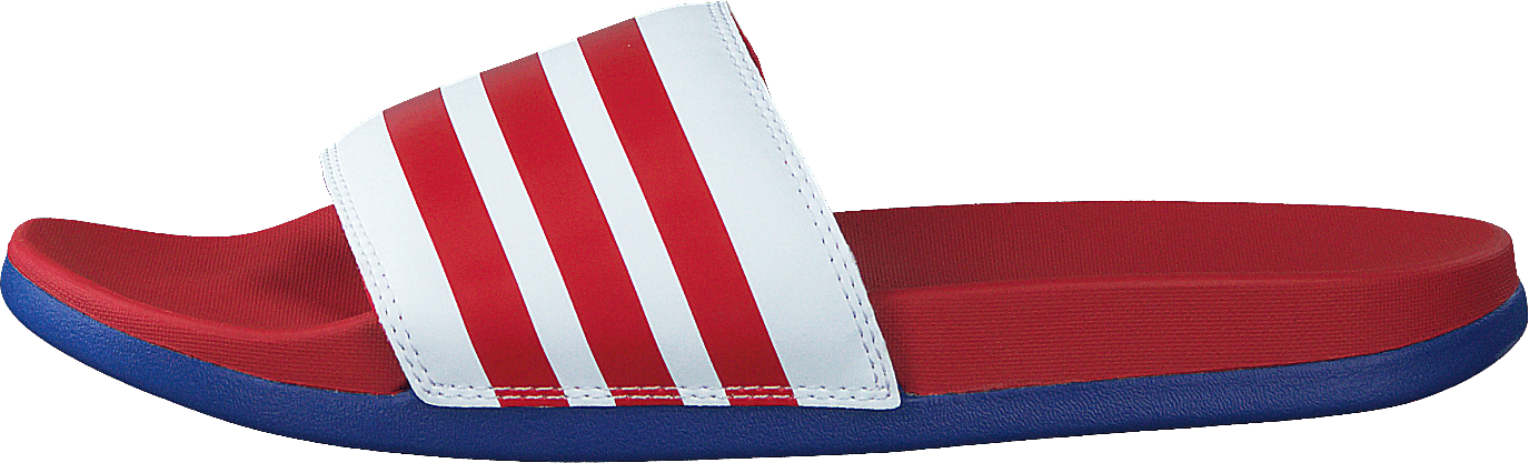 Adilette Comfort Ftwr White/scarlet/team Royal, Unisex, Shoes, Sandals and Slippers, Flip flops, Red, UK 8