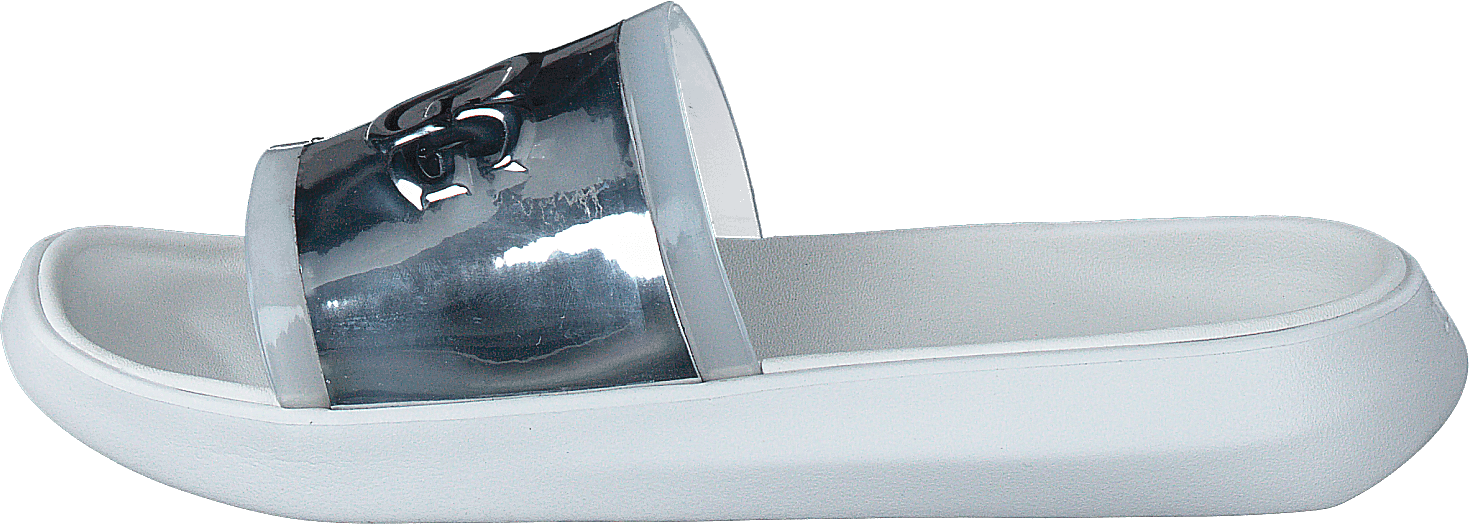 Hilama Slide Silver, Female, Scarpe, Sandali e Pantofole, sandali, Bianca/Argento/Metallico, EU 36