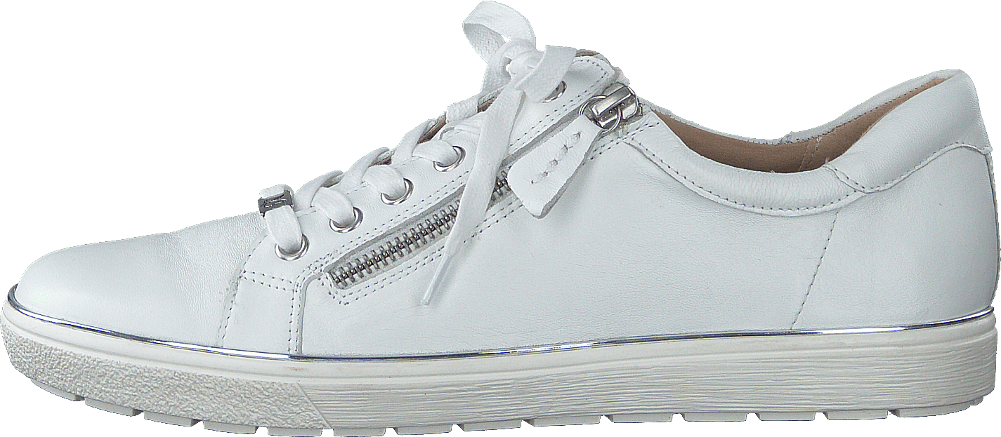 Manou White Nappa, Female, Schoenen, Sneakers, Sneakers, Wit, EU 37
