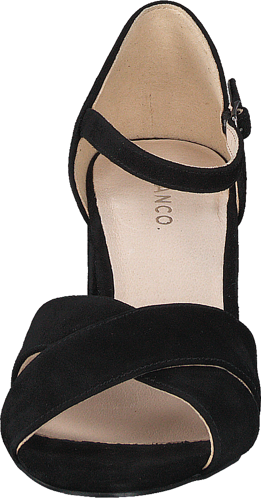 Biacate Suede Cross Sandal 101 Black 1