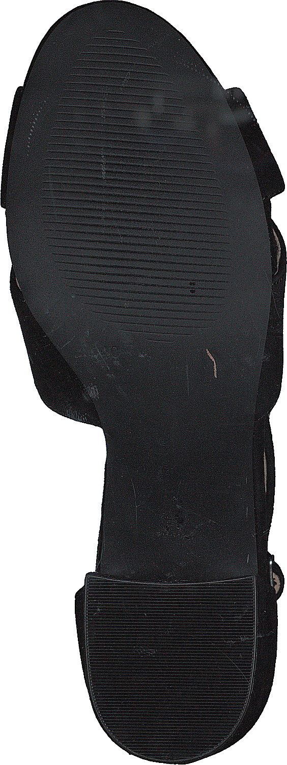 Biacate Suede Cross Sandal 101 Black 1