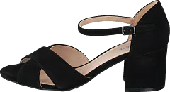 Bianco - Biacate Suede Cross Sandal 101 Black 1