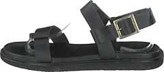 Bianco - Biadebbie Leather Strap Sandal 100 Black