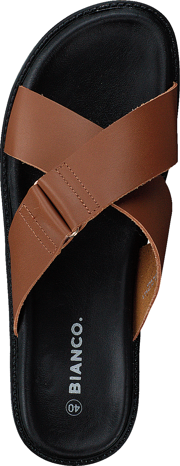 Biadebbie Leather Cross Sandal 240 Cognac