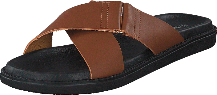 Bianco - Biadebbie Leather Cross Sandal 240 Cognac