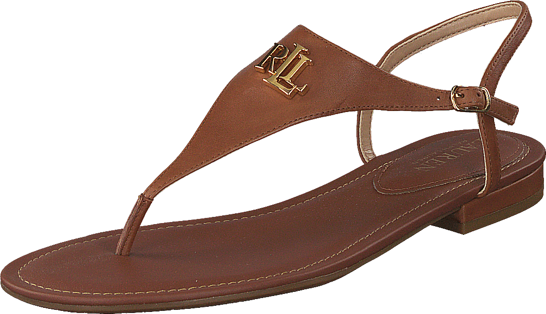 Ellington Burnished Leather Sandal Deep Saddle Tan