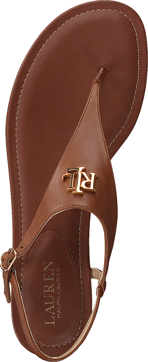 Ellington Burnished Leather Sandal Deep Saddle Tan