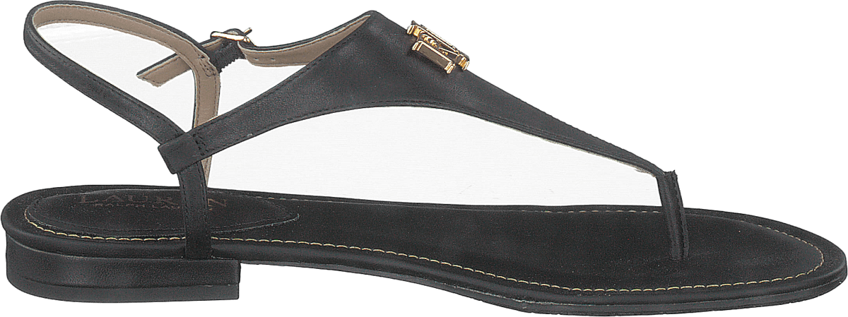 Ellington Burnished Leather Sandal Black