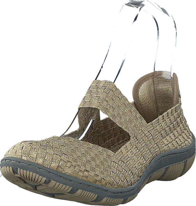 Cape Town Met Gold, Female, Scarpe, Sandali e Pantofole, tacco basso, Beige/Oro/Grigio, EU 40