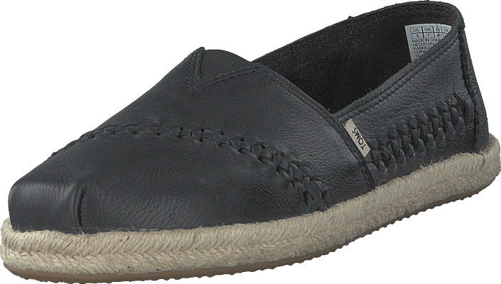 Toms - Blk Leather/rope Wm Alpr Esp S Black