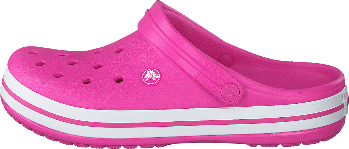 Crocband Electric Pink/white