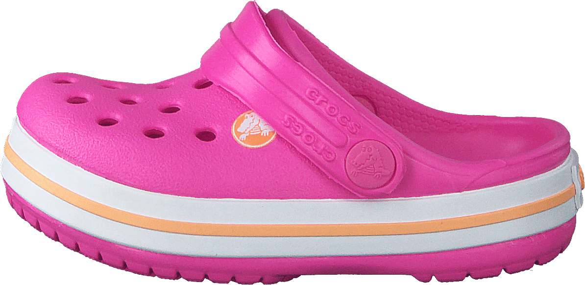 Crocband Clog Kids Electric Pink/Cantaloupe, Unisex, Schuhe, Sandalen und Hausschuhe, Sandalen, Blau/Rosa, EU 24/25