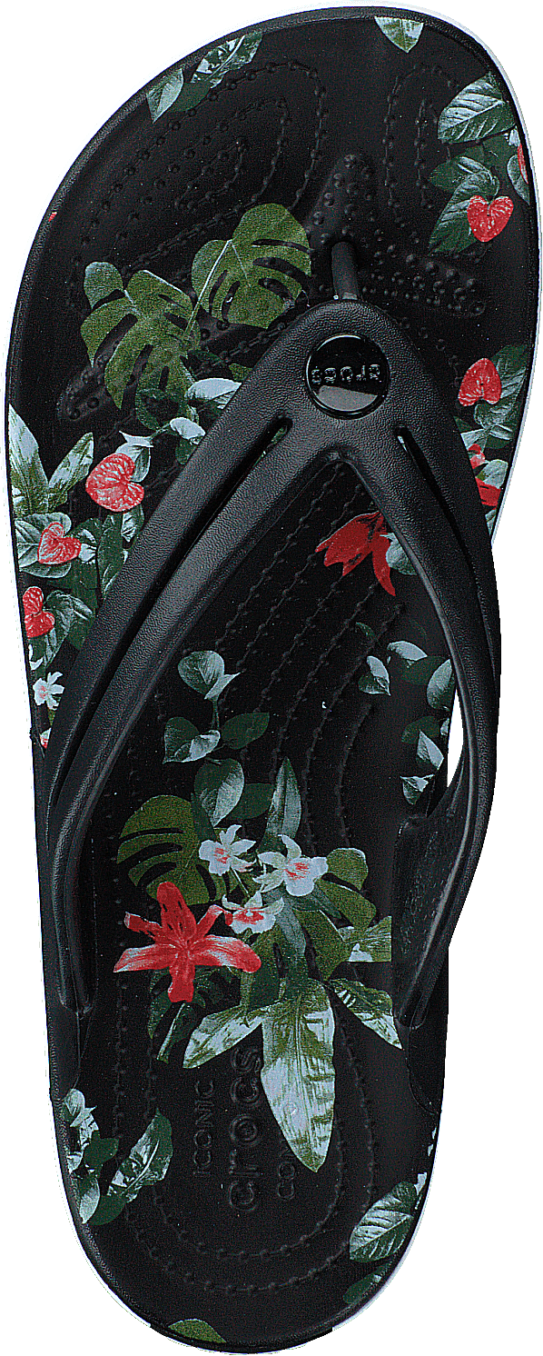 Crocband Botanical Print Flp W Black/tropical